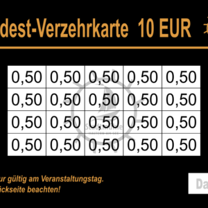 Kausch Verzehrkarte 10 EUR gestaltet und abgenommen