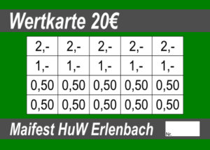 Denis Verzehrkarten 20 EUR Nachbestellung