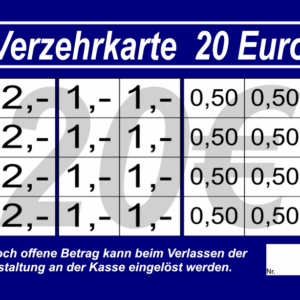 Schmitt Verzehrkarten 20 EUR gestaltet und abgenommen