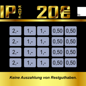 Schmitt Verzehrkarten 20 EUR VIP gestaltet und abgenommen