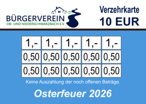 Wirthgen Verzehrkarte 10 EUR gestaltet und abgenommen