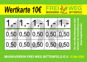 Türk Verzehrkarte 10 EUR gestaltet und abgenommen