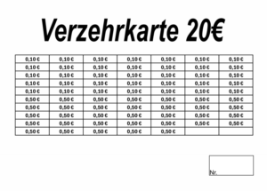 Bartsch Verzehrkarten 20 EUR Nachbestellung