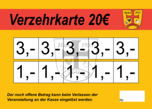 Helfmann Verzehrkarte 20 EUR Häberlein gestaltet und abgenommen