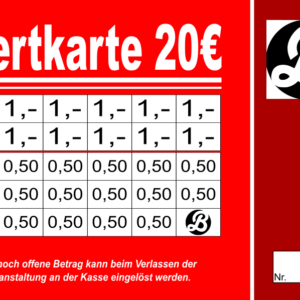 Meyer Verzehrkarten 20 EUR gestaltet und abgenommen