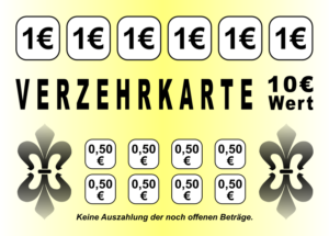 Wörishofer Verzehrkarte 10 EUR gestaltet und abgenommen