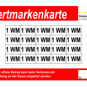 Fröschen Wertmarkenkarte gestaltet und abgenommen