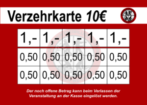 Bicking Verzehrkarte 10 EUR gestaltet und abgenommen