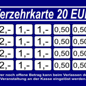 Becker Verzehrkarte 20 EUR Nachbestellung