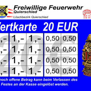 Matheis Verzehrkarte 20 EUR gestaltet und abgenommen