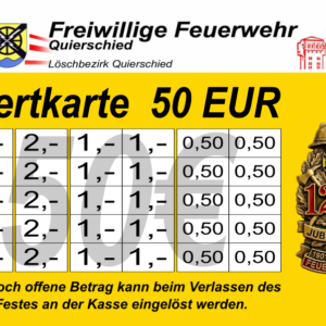Matheis Verzehrkarte 50 EUR gestaltet und abgenommen