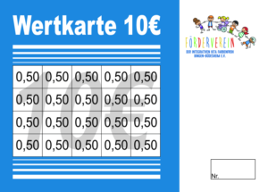 Weimer Verzehrkarte 10 EUR Nachbestellung