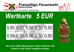 Matheis Verzehrkarte 5 EUR gestaltet und abgenommen