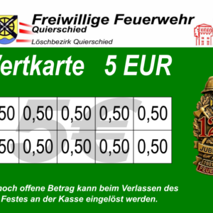 Matheis Verzehrkarte 5 EUR gestaltet und abgenommen