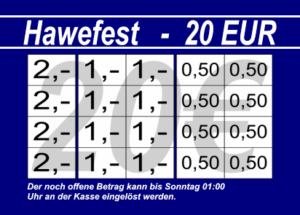 Dresen Verzehrkarte 20 EUR Nachbestellung