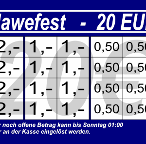 Dresen Verzehrkarte 20 EUR Nachbestellung