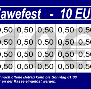 Dresen Verzehrkarte 10 EUR Nachbestellung