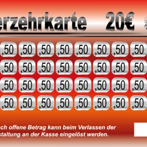 Leeb Verzehrkarte 20 EUR gestaltet und abgenommen