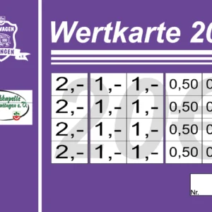 Platz Verzehrkarte 20 EUR Nachbestellung
