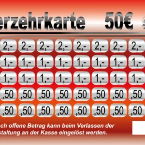 Leeb Verzehrkarte 50 EUR gestaltet und abgenommen