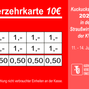 Kronenberger Verzehrkarte 10 EUR gestaltet und abgenommen