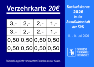 Kronenberger Verzehrkarte 20 EUR gestaltet und abgenommen