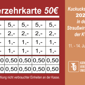 Kronenberger Verzehrkarte 50 EUR gestaltet und abgenommen