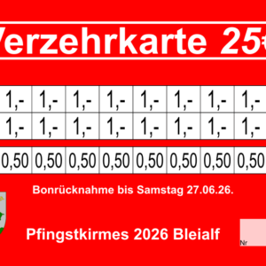 Zwicker Verzehrkarte 25 EUR gestaltet und abgenommen