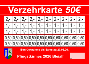 Zwicker Verzehrkarte 50 EUR gestaltet und abgenommen