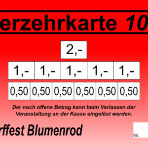 Eddel Verzehrkarte 10 EUR Nachbestellung