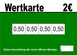 Dördelmann Verzehrkarte 2 EUR gestaltet und abgenommen