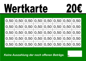 Dördelmann Verzehrkarte 20 EUR gestaltet und abgenommen