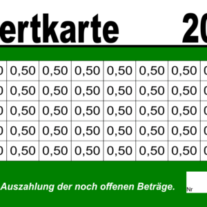 Dördelmann Verzehrkarte 20 EUR gestaltet und abgenommen