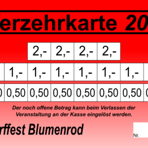 Eddel Verzehrkarte 20 EUR Nachbestellung