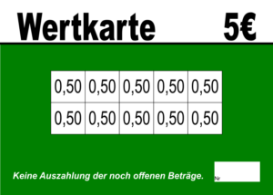 Dördelmann Verzehrkarte 5 EUR gestaltet und abgenommen