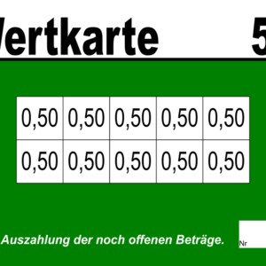 Dördelmann Verzehrkarte 5 EUR gestaltet und abgenommen