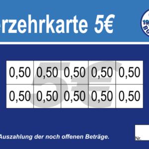 Kessels Verzehrkarte 5 EUR Nachbestellung