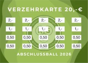 Fischer 20 EUR Verzehrkarten grün zum Drucken aufbereitet