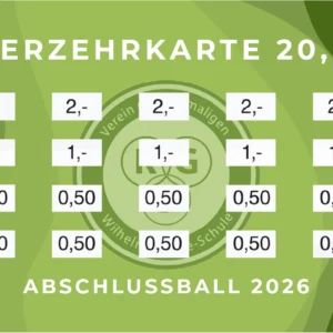 Fischer 20 EUR Verzehrkarten grün zum Drucken aufbereitet