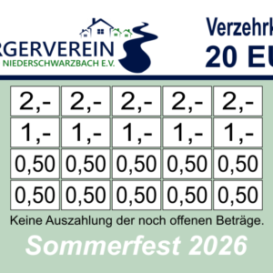 Wirthgen 20 EUR Verzehrkarten gestaltet und abgenommen