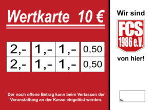 Claudino Verzehrkarten 10 EUR gestaltet und abgenommen