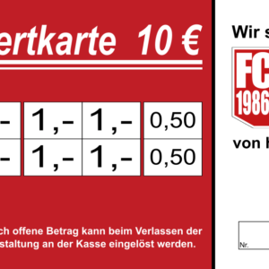 Claudino Verzehrkarten 10 EUR gestaltet und abgenommen