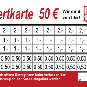 Claudino Verzehrkarten 50 EUR gestaltet und abgenommen