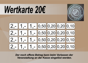 Bernard Verzehrkarte 20 EUR gestaltet und abgenommen