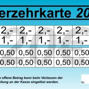 Dörr Verzehrkarte 20 EUR Nachbestellung