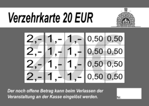 Schell Verzehrkarte 20 EUR gestaltet und abgenommen
