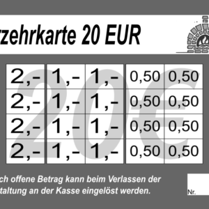 Schell Verzehrkarte 20 EUR gestaltet und abgenommen
