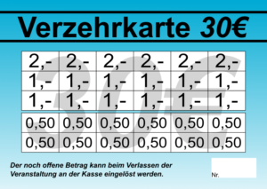 Dörr Verzehrkarte 30 EUR Nachbestellung