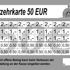 Schell Verzehrkarte 50 EUR gestaltet und abgenommen