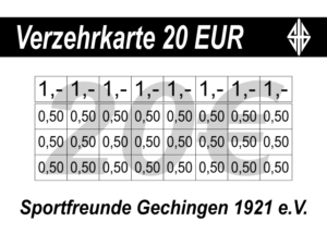 Mäutner Verzehrkarte 20 EUR gestaltet und abgenommen